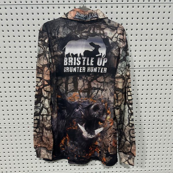 Alternative view of Bristle Up Grunter Hunter Cracked Long Sleeve Shirt - BU007