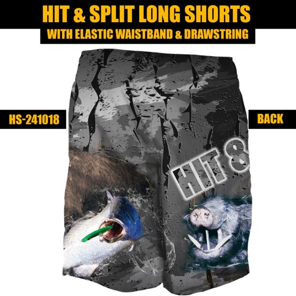 Alternative view of HIT & SPLIT LONG SHORTS  - ELASTIC WAISTBAND