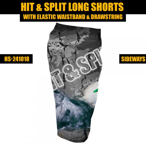 HIT & SPLIT LONG SHORTS  - ELASTIC WAISTBAND - Image 5