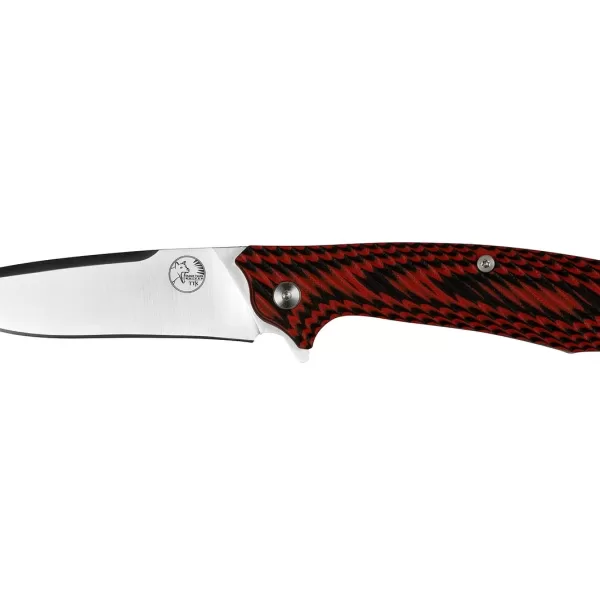 Tassie Tiger Folding Pocket Knife - Red & Black