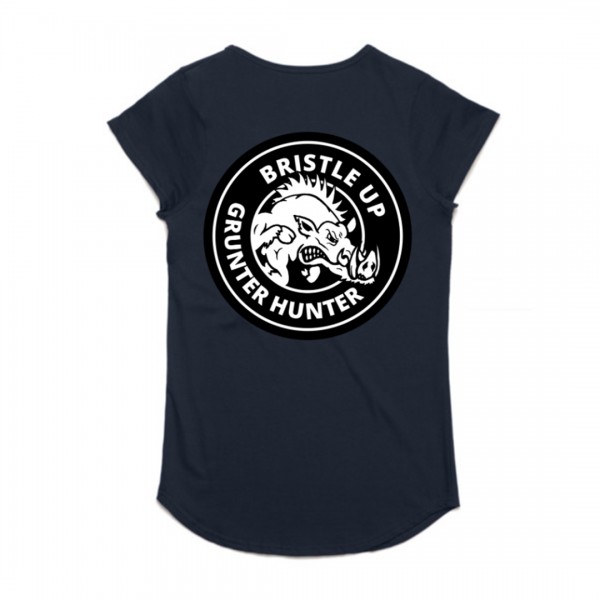 Ladies BU/UHUNT T Shirt - Navy - Image 3