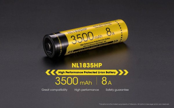 1 x Nitecore NL1835HP 8A 3.6v - 18650 (K)