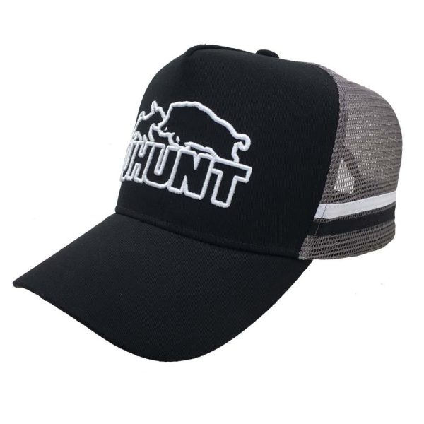 Alternative view of Black Uhunt Trucker Cap #004