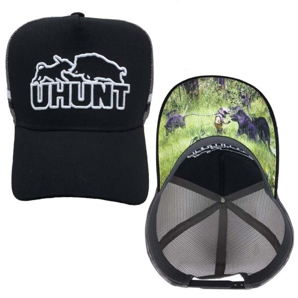 Black Uhunt Trucker Cap #004