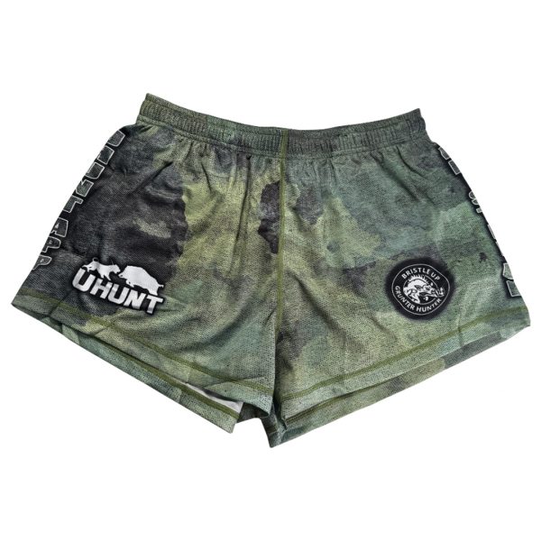 Green Camo Footy Shorts - Kids & Adults #004