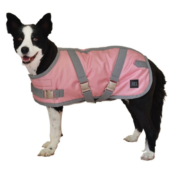 ZeeZ SUPREME Dog Coat Flamingo Pink /Grey