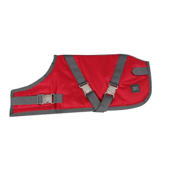 ZeeZ SUPREME Dog Coat Ruby Red / Grey