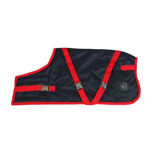 ZeeZ Supreme Dachshund Dog Coat - Navy Stone/Red - Image 3