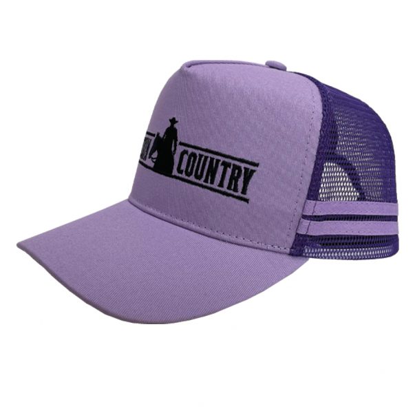 Crackin Country High Profile Trucker Cap - Purple - Image 3
