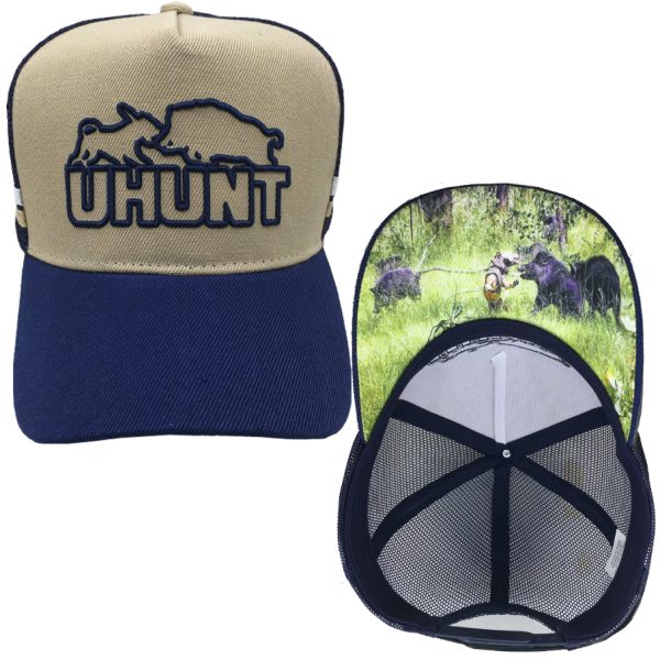 Khaki Uhunt Trucker Cap #005