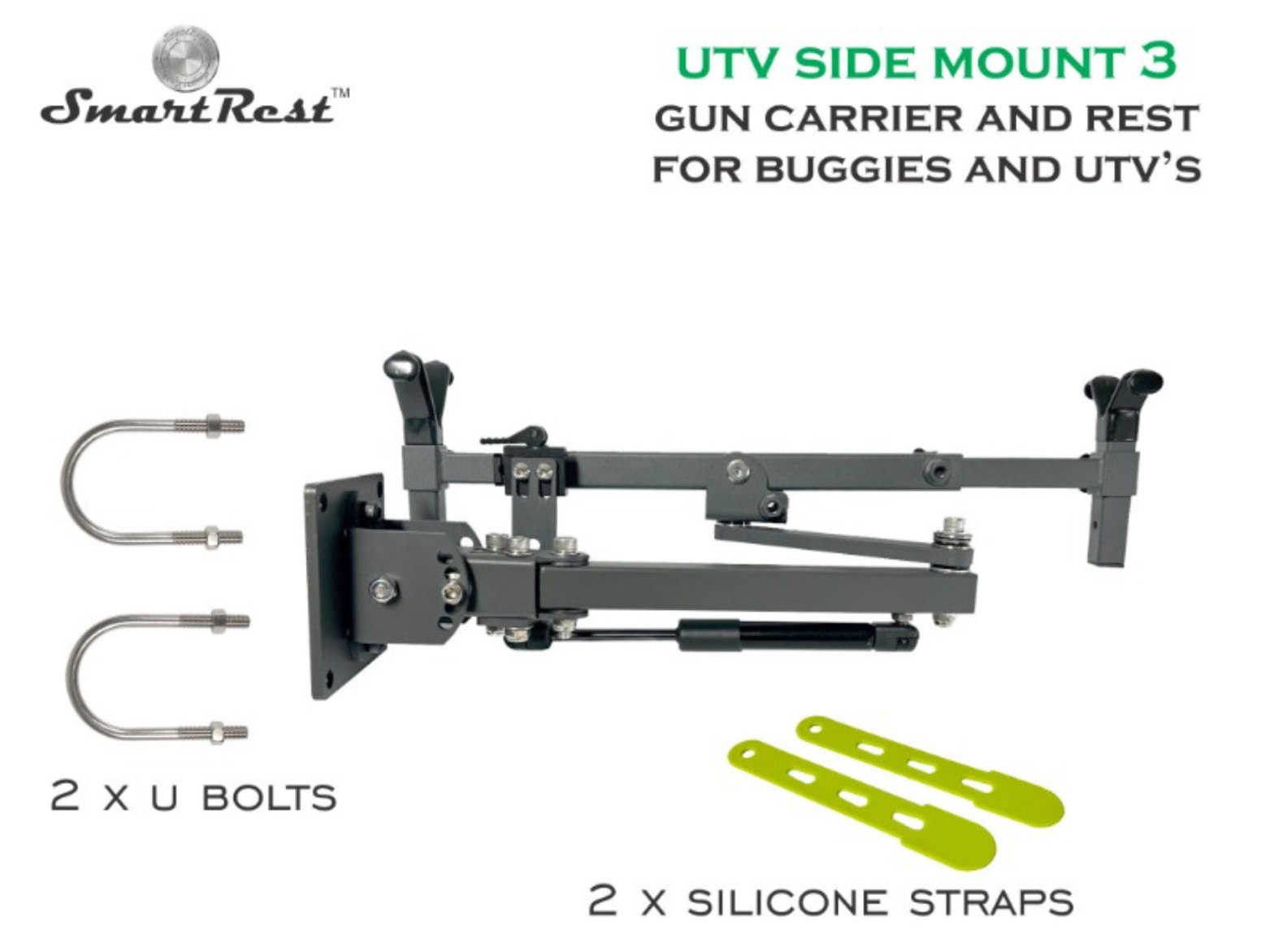 SmartRest UTV Gun Rack - Side Mount - SRUTVS3