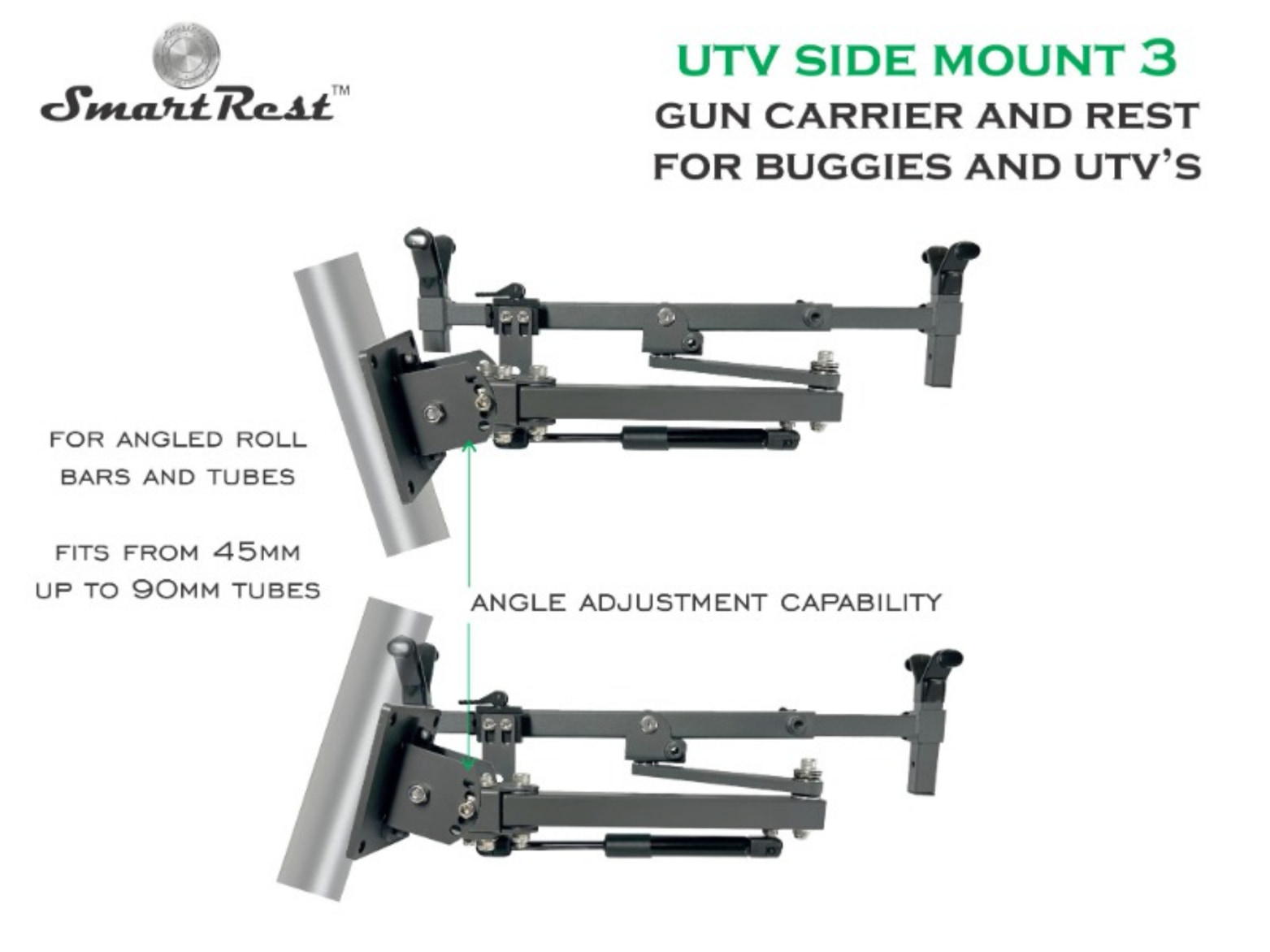 SmartRest UTV Gun Rack - Side Mount - SRUTVS3 - Image 3