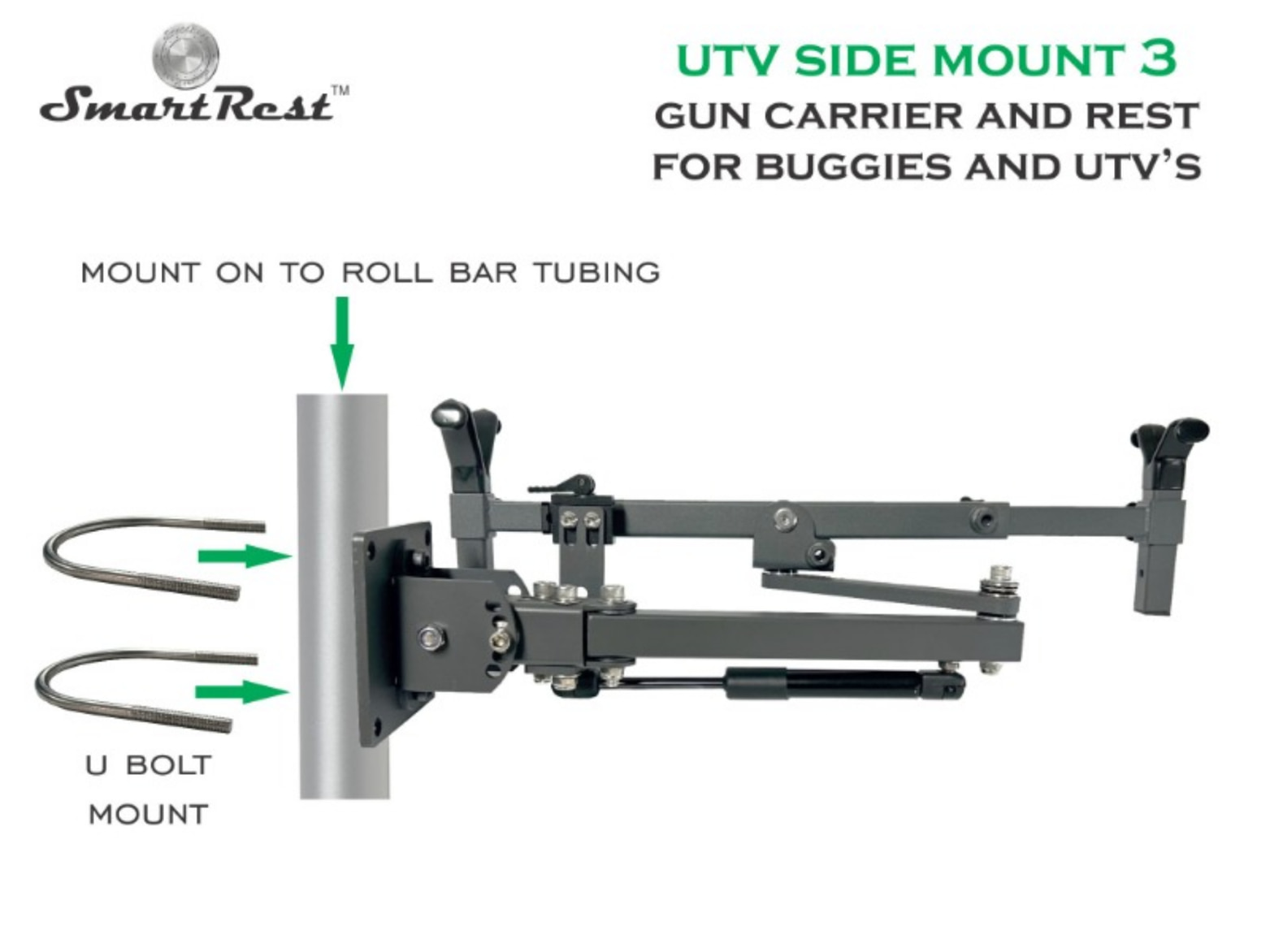 SmartRest UTV Gun Rack - Side Mount - SRUTVS3 - Image 5