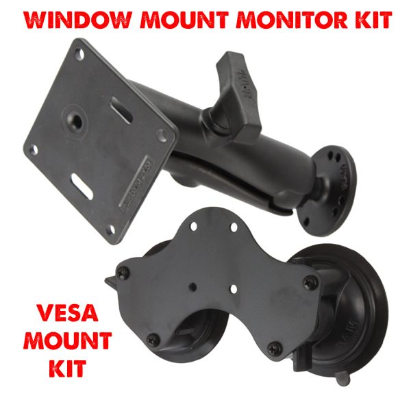 RAM Double Suction Mount for Monitors - 75mm VESA