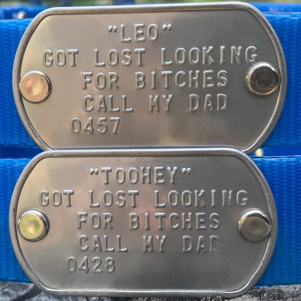 Custom Made Metal Dog Tag by itself (Attach to your own collar)