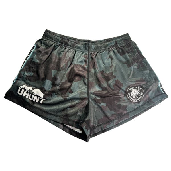 Black Camo Footy Shorts - Kids & Adults #006