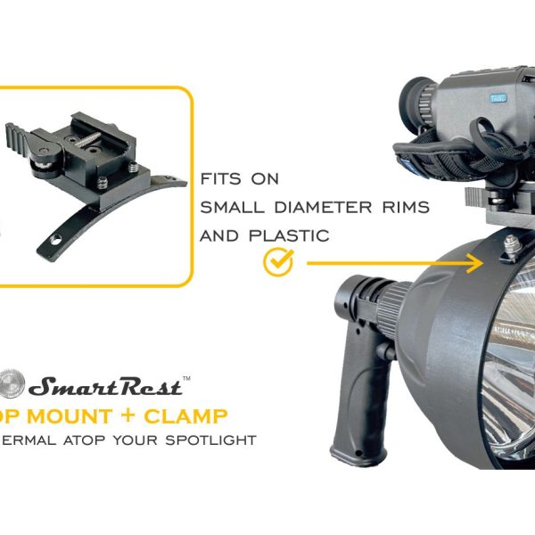 Alternative view of SmartRest Rimtop Mount with Rail - For Thermals