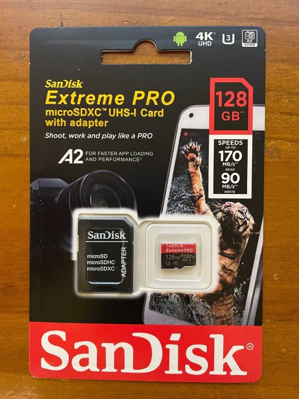 SanDisk Ultra Extreme Pro 128GB Micro SD Card - For Drones