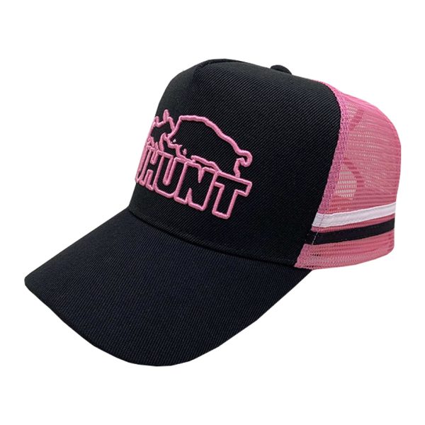Alternative view of Pink/Black Uhunt Trucker Cap #010