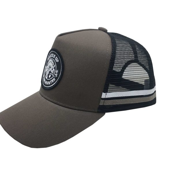 Alternative view of Grey Bristle Up Grunter Hunter Trucker Cap #002