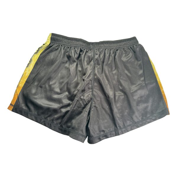 Black & Gold Footy Shorts - Kids & Adults #007 - Image 5