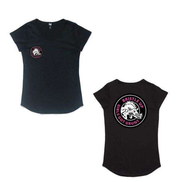 Black - Ladies Girls Got Grunt T Shirt