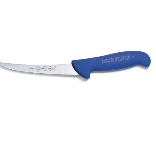 F DICK BONING KNIFE - 13CM - Curved Blade, Semi-Flexible - FD-82982131 Blue