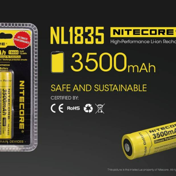 Alternative view of Nitecore NL1835 8A 3.6v - 18650