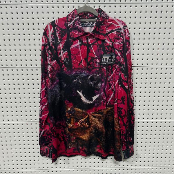 Aussie Girl Pink Camo Long Sleeve Shirt - BU006