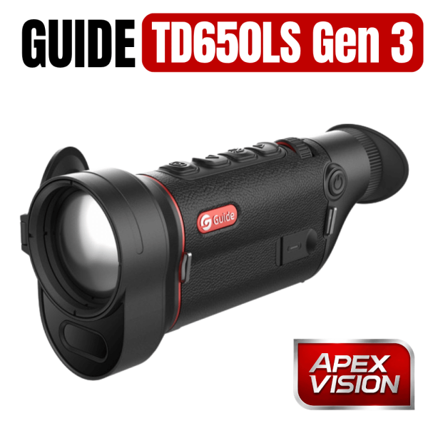 Guide TD650LS Gen 3 Apex Vision Thermal Monocular - 640x512, 15mK, 50mm LRF
