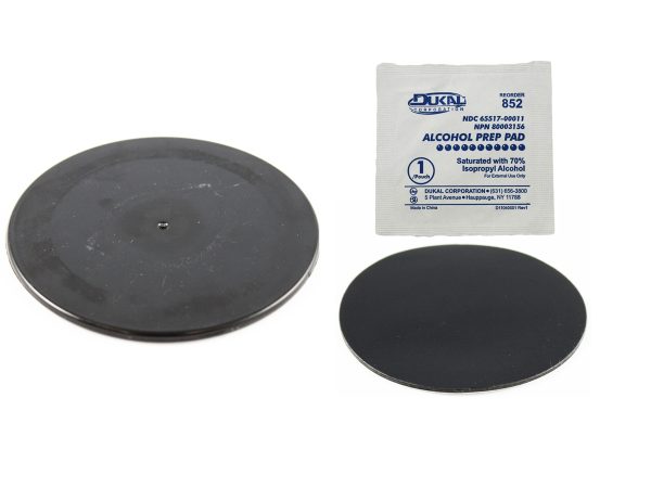 B-Size | Black 3.5" Adhesive Plate for Suction Cups