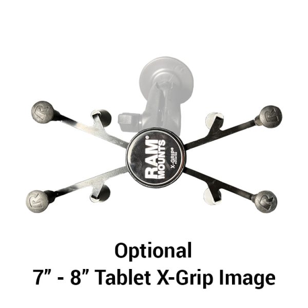 Alternative view of X-Grip Ram Mount Single Arm with Screw Down, U Clamp or Hose Clamp Options