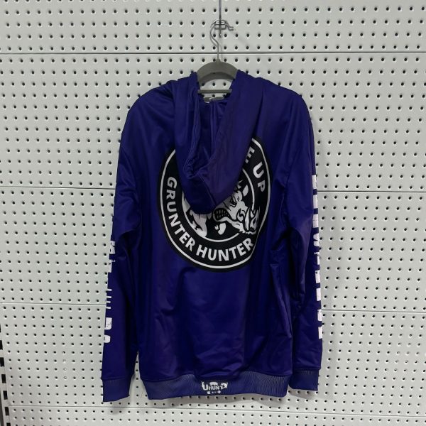 Alternative view of Bristle Up Grunter Hunter Hoodie - Purple BU0013