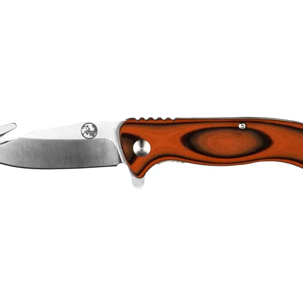 Tassie Tiger Folding Gut Hook with Leather Pouch