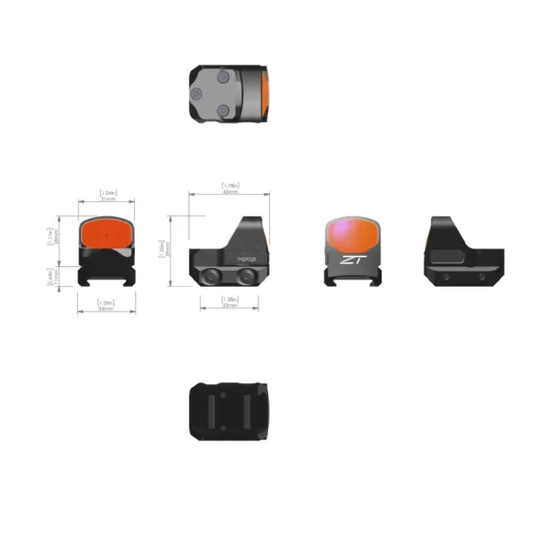 ZeroTech Thrive HD Red Dot Reflex Sight Multi Reticle with Low Mount - Image 14