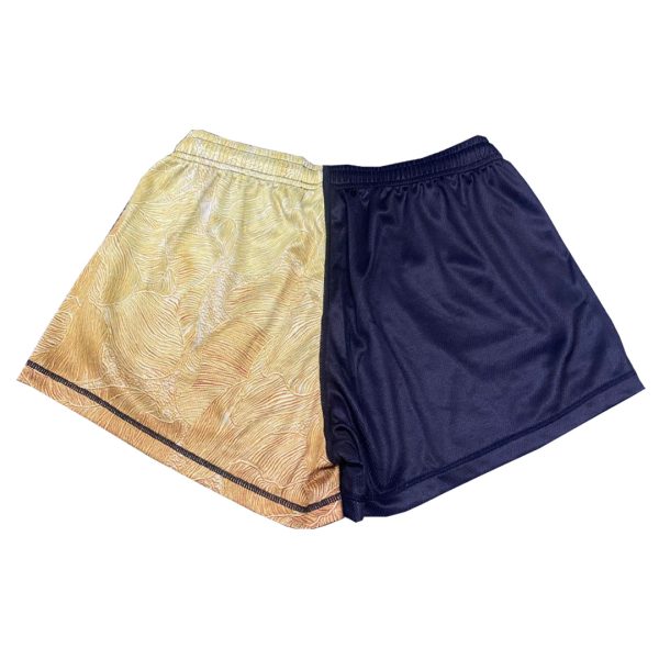 Alternative view of Black & Gold V2 Footy Shorts - Kids & Adults #0010
