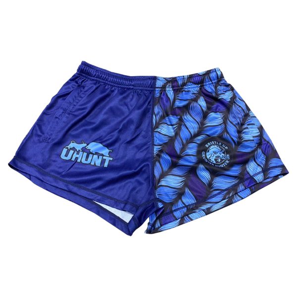 Blue Feather Footy Shorts - Kids & Adults #008