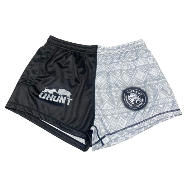 Black & Aztec Footy Shorts - Kids & Adults #009