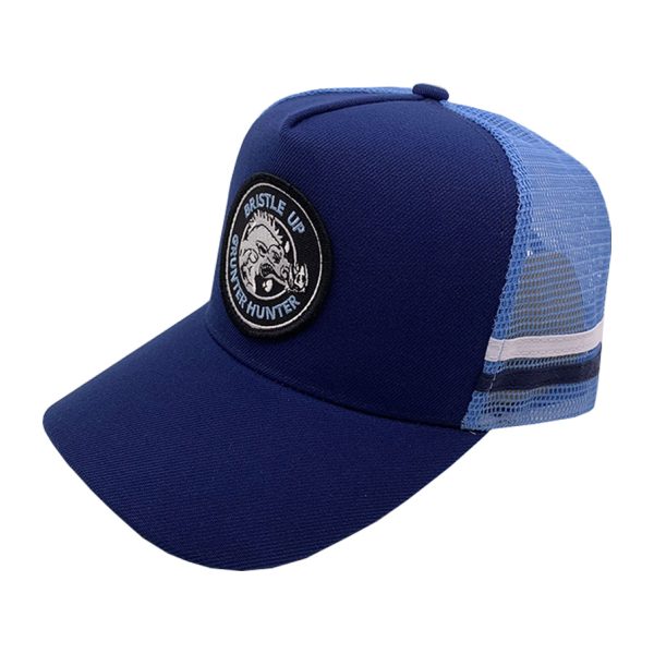 Alternative view of Navy/Light Blue Bristle Up Trucker Cap #012