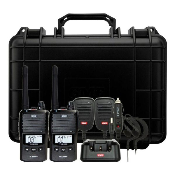 GME TX6165 5 Watt UHF CB Handheld Radio | Twin Pack Black