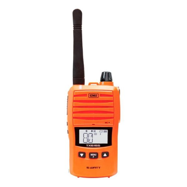Alternative view of GME TX6165 5 Watt UHF CB Handheld Radio | Twin Pack Orange