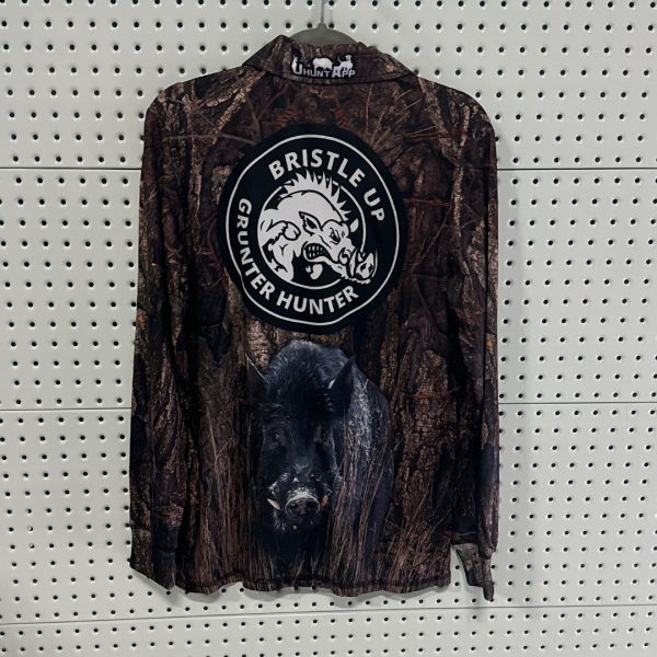 Alternative view of Bristle Up Grunter Hunter Camo Shirt- BU0015