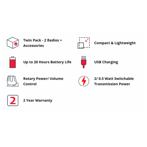 GME TX677TP 2 Watt UHF CB Handheld Radio - Twin Pack - Image 3