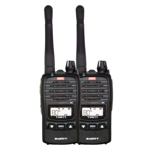 GME TX677TP 2 Watt UHF CB Handheld Radio - Twin Pack - Image 2