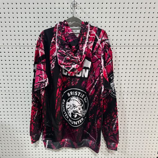 bristle up pink camo design - Hoodie BU0018 - Image 2