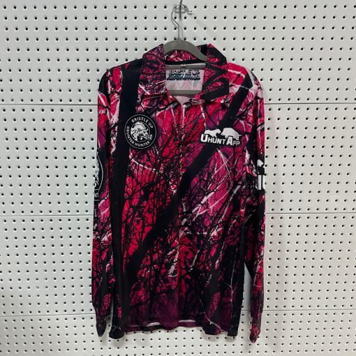 bristle up pink camo design - long sleeve shirt BU0018