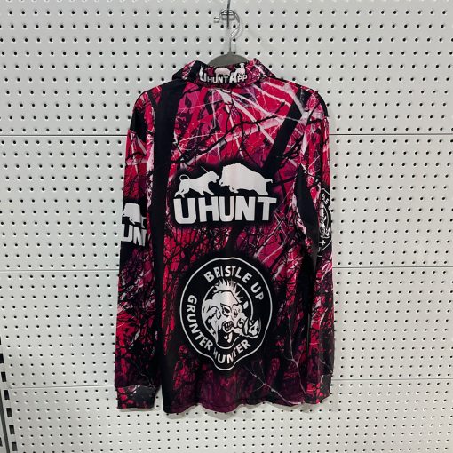 bristle up pink camo design - long sleeve shirt BU0018 - Image 3