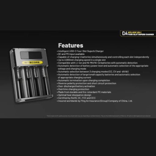 Nitecore Ci4 Intelligent USB-C Battery Charger - Image 4