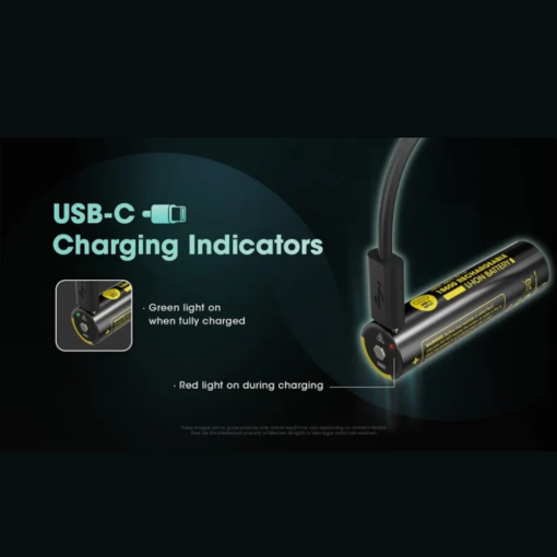 Nitecore NL1836R 3600mAh USB-C Rechargeable 18650 Battery - Image 4