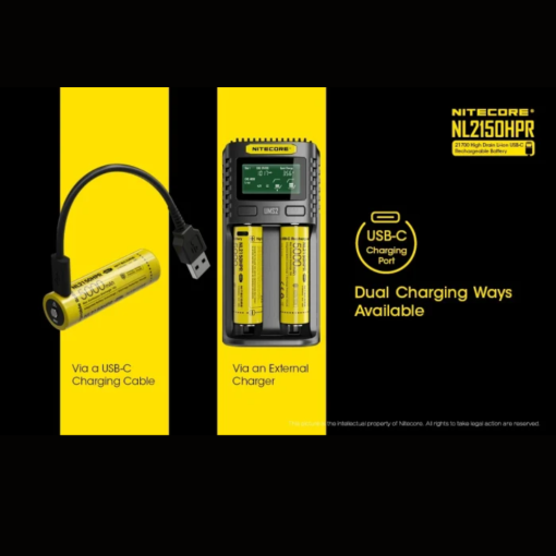 Nitecore NL2150HPR 5000mAh USB-C Rechargeable 21700 Battery, High Performance - Image 3